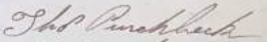 Thomas Pinchbeck signature